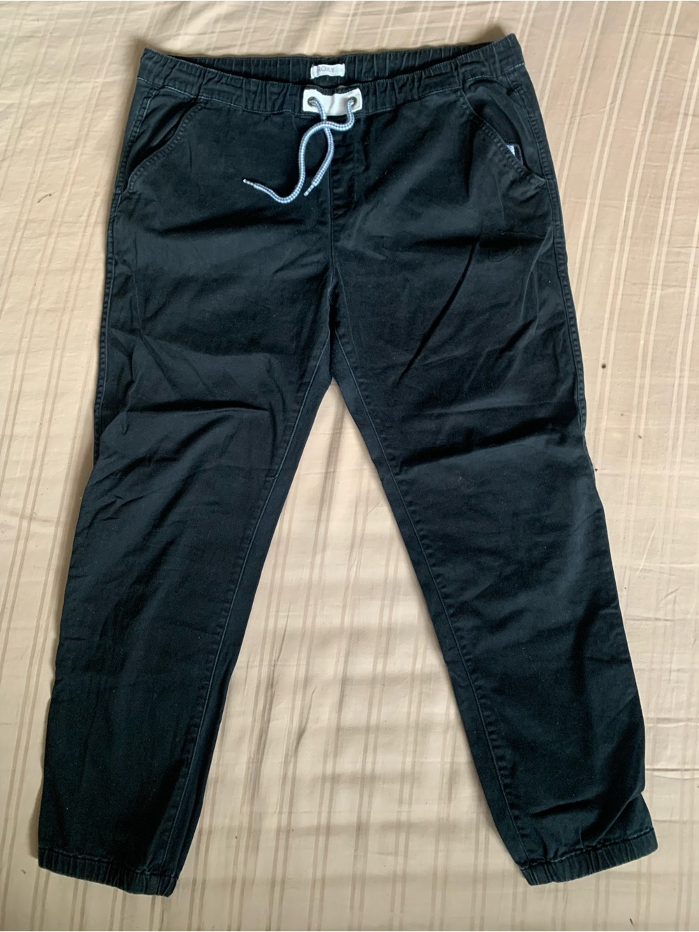 Roxy women’s Black Jogger Pants with Contrast Drawstring